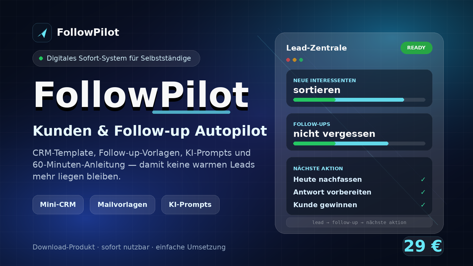 FollowPilot Kunden & Follow-up Autopilot Produktcover